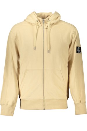 Calvin Klein Felpa Con Zip Uomo Beige
