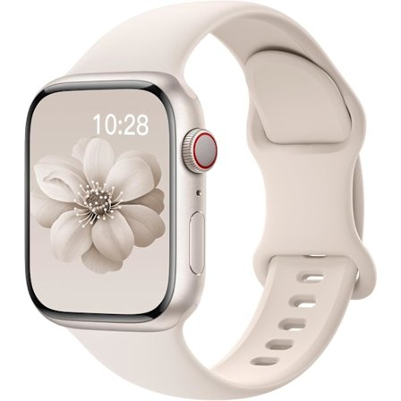 Sports silikone urrem, kompatibel med Apple Watch 40mm, 38mm og 41mm remme.