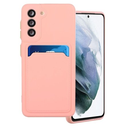 Card Holder Suojakuori For Samsung Galaxy S21 - Pinkki