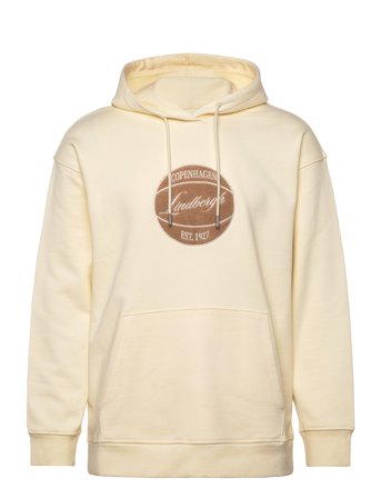 Lindbergh Logo Sweat Hoodie - Cream - L