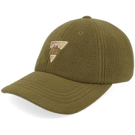 Picture - Grön unconstructed Keps - Dreeze Fleece Tobacco Green Dad Cap @ Hatstore