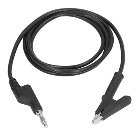 Fleksible krokodillenæb testledninger med bananstik kabel til elektrisk test Sort J70035-1 4mm