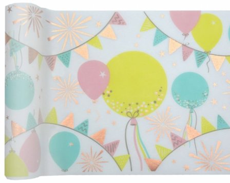 Duk / löpare ballonger & girlanger - 30 x 300 cm - Kalaslagret.se