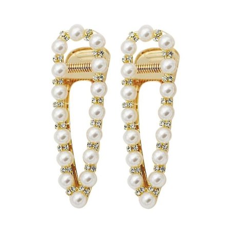 2 stk. Perle Hårklemmer til Kvinder Bryllup Brud Kunstig Perle Temperament Hår Hår Barrettes Tilbehør