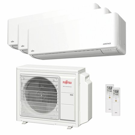 Condizionatore Fujitsu Serie KMCG WiFi trial split 9000+9000+9000 BTU inverter A+++ wifi unità esterna 5.4 kW
