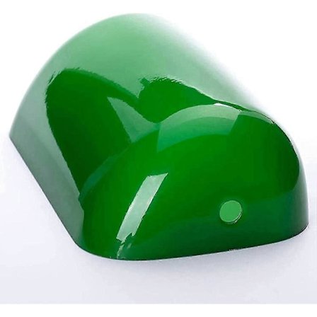Erstatnings skjerm til banklampe, bordlampe, glasskjerm, flerfarget, erstatnings glasskjerm, glasskjerm til skrivebordslampe grønn. [DB]