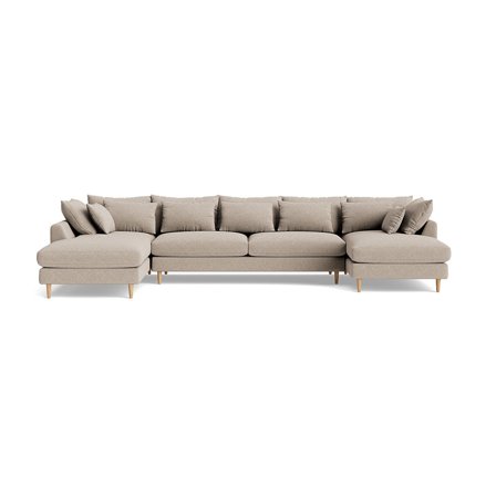 Ofelia U-sofa, højrevendt - Boston Beige - 377x210x85 - Sofa, u-sofa