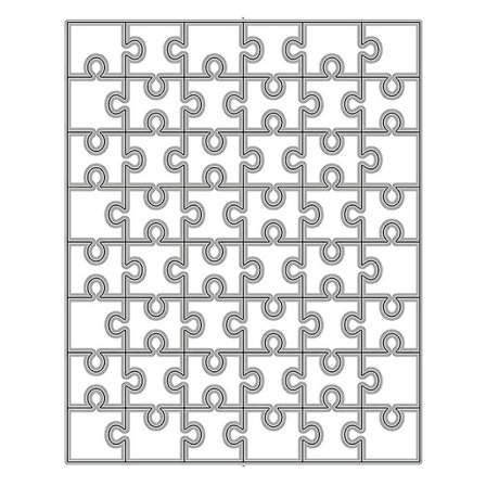 Rektangel Puslespill Metall Skjære Dies Stencil Scrapbook Album Papirkort Mal