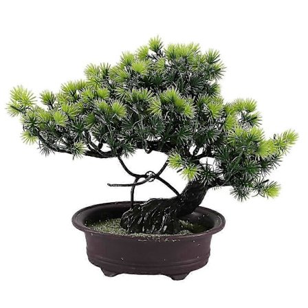 Kunstig japansk plante, 24 cm høj, til indendørs dekoration i hjemmet og på kontoret