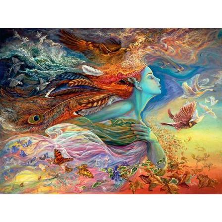 Diamond Painting Fyrkantiga Pärlor 50x70 Cm 5d Diy Tjej Mystisk Multifärg