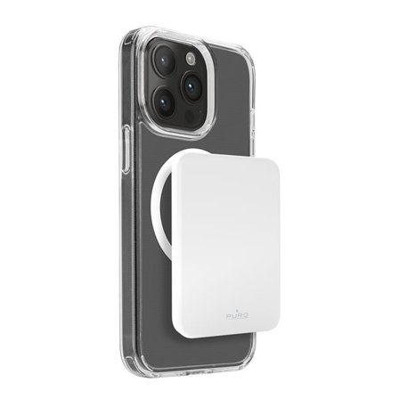 Puro Slim Power Mag 4200mAh kraftbank med MagSafe USB-C - Vit