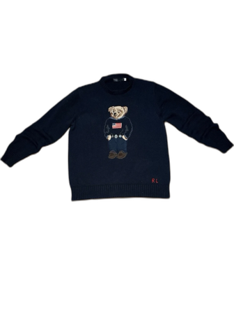 Marinblå stickad tröja Polo Bear