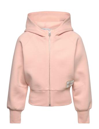 Active Zip Through Hoodie Hettegenser Genser Rosa Calvin Klein