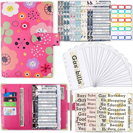 A6 Budsjettmappe Planner Kontantbudsjettbok Festivaler Jubileer Organizer Klistremerker