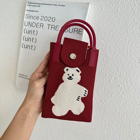 Knit Handbag Knot Wrist Bag 5 5