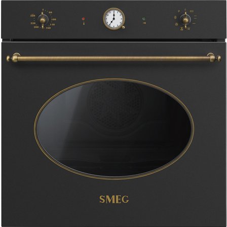 Smeg 60cm Colonial Multifunktionsovn m. Pyrolyse, Antracit | KitchenOne