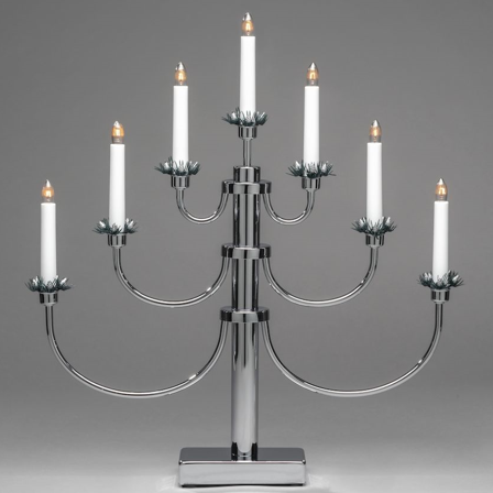 Konstsmide 2050-900TR Lysestake 7 lys krom, Belysning