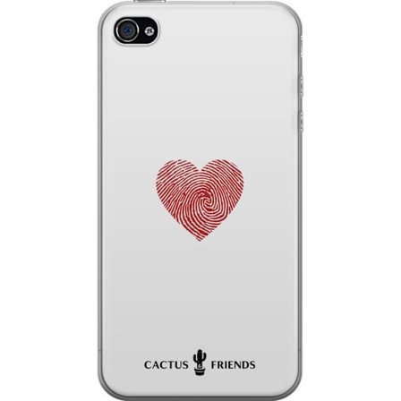 Kompatibelt Mobildeksel til Apple Apple iPhone 4 Cactus and Friends - Fingerprint Love