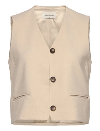 MSCH Copenhagen Mschrosina Michelle Short Waistcoat - Cream - L