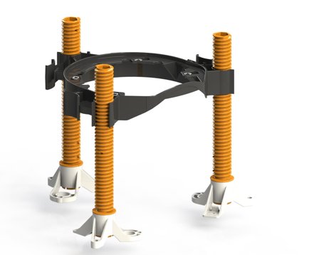 Faluplast Robust 65089 Gulvbrønnsbelegg 220 mm, 3 bein, Innendørsavløp