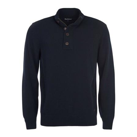 Barbour Half Zip sweater with patches Blå, Herre