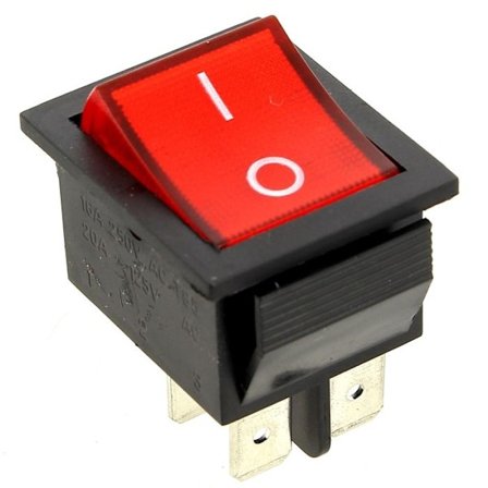 Strömbrytare 4 poler röd 6855875990 - tvättmaskin