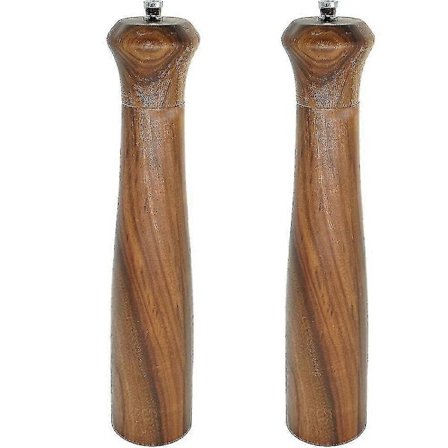 Salt- och pepparkvarn - Justerbara salt- och pepparkvarnar i akaciaträ med keramisk malningskärna