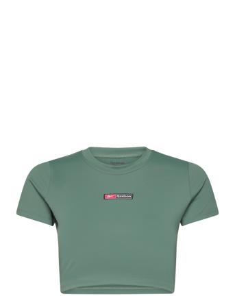 Lux Bold Crop Tee Green Reebok Performance