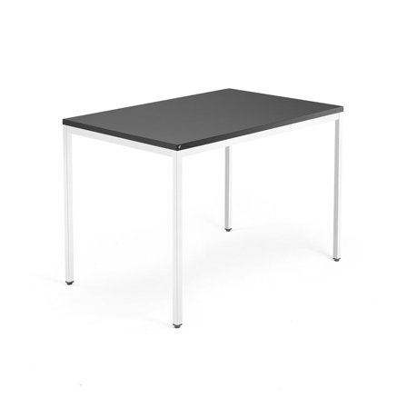 Desk QBUS, 1200x800 mm, 4-leg frame, white frame, black