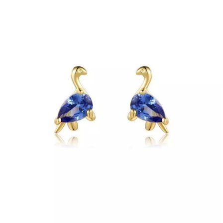 Små snygga örhängen dinosaurier i olika färger stenar