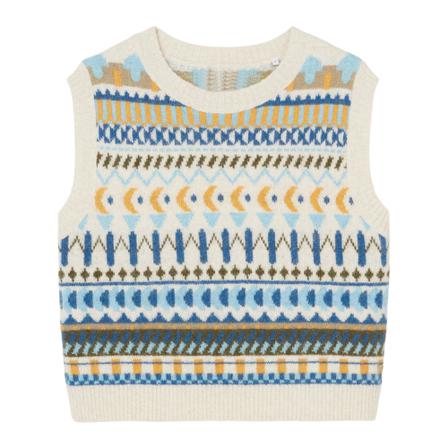 Marc O'Polo Patterned jacquard sleeveless jumper inbo, Dame Striktrøjer