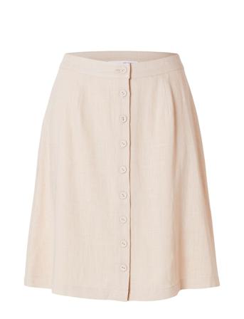 Slfgulia Hw Short Skirt Cream Selected Femme
