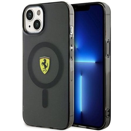 Ferrari FEHMP14MURKK iPhone 14 Plus 6.7" läpinäkyvä Magsafe-kovakotelo musta