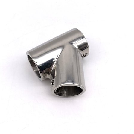 60 graders håndløper T-stykke håndløper T-kontakt polert 316 rustfritt stål