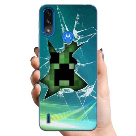 Motorola Moto E7 Power TPU Mobilcover MineCraft