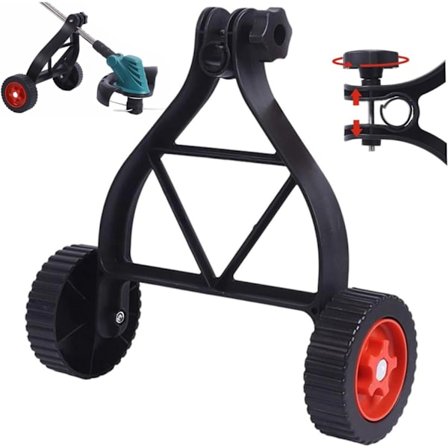 Græsslåmaskine Hjul Tilbehør, Justerbart Græsslåmaskine Assistent Hjul, Passer til Skub Græsslåmaskine Hjul, Sort