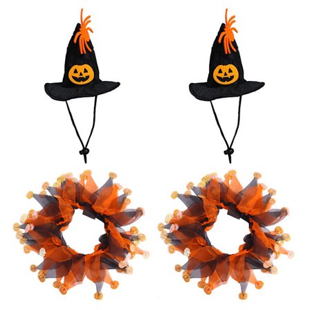 Set med 2 Halloween Hatt Haklapp Set Halloween Cape Hatt Set Dekorationer