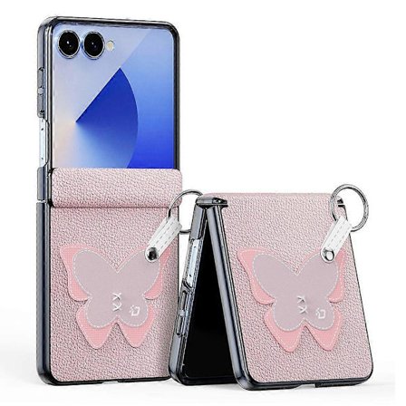 DUX DUCIS Luvy Series til Samsung Galaxy Z Flip7 5G Etui PU + PC Telefonetui med Ringholder/Strop