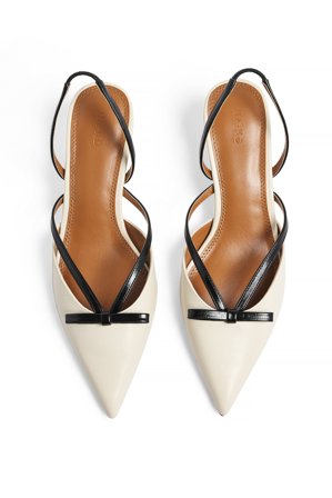 NA-KD Kitten-Heels mit Kontrastriemen - Schuhe mit Absatz - OffWeiß - EU 39