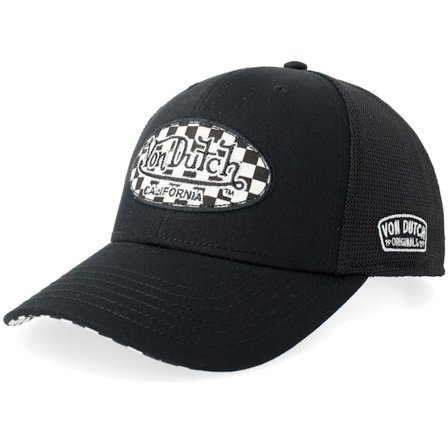 Von Dutch - Black - trucker - Cap - Oval Patch Black Trucker - Hatstore