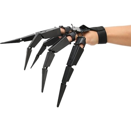 Halloween led-fingerforlængelser, 3D-printede uhyggelige skelet hænder