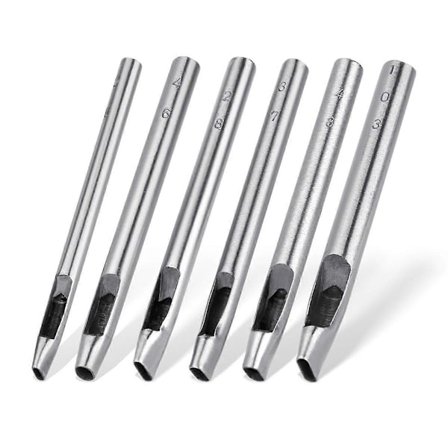 Oval Hullemaskine til Læder i 6 Størrelser 6mm-10mm Hul Læder Håndværksværktøjssæt til Læderhåndværk