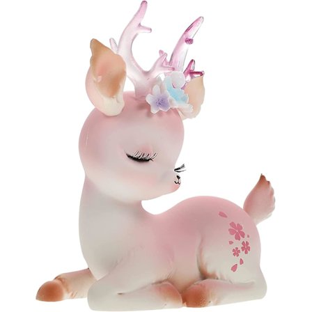 Babyhjort Figur Cake Topper Mini Statue Hind Reindeer Fawn Dekoration
