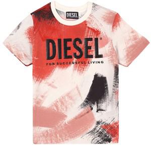 Kids - Diesel Red Brush Strokes T-Shirt 14 Years - Tops - 14 years - Red