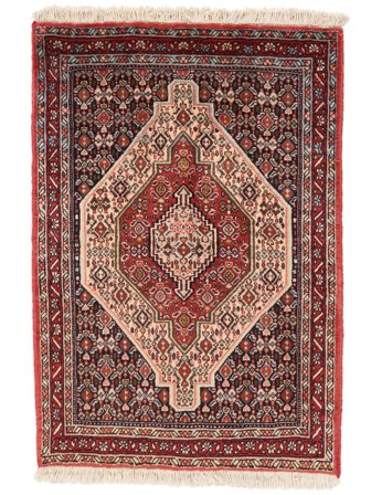 Tappeto Orientale Senneh 72X103 Rosso Scuro/Nero (Lana, Persia/Iran)