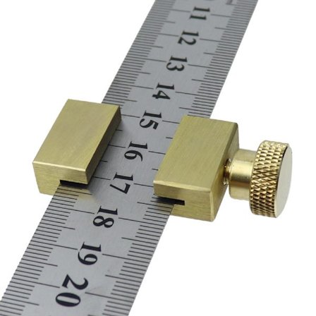 Værktøj Messing Stål Lineal Blok, Markering Gauge, Stoplinial, Markering Lineal 30cm