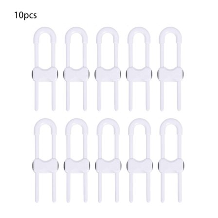 U - skåpsdörrlås barnsäkerhetsspärr 10 st