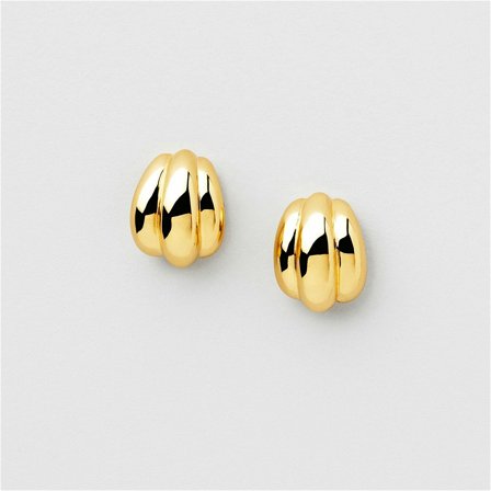 Blanca Studs - 24K VERGOLDETES STERLINGSILBER