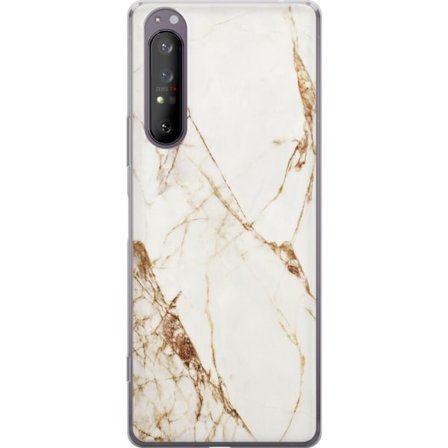 Kompatibelt Mobilskal till Sony Sony Xperia 1 II Vit marmor