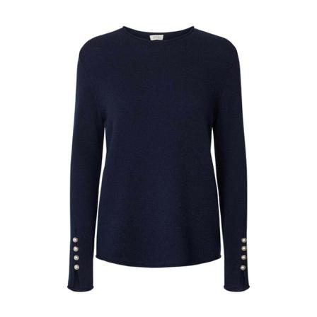 O'tay Round-neck Strik Blå, Dame Striktrøjer, Størrelse: S